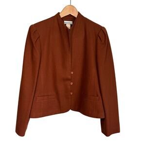 Campus Casual CA Wool Blazer Women’s Medium Redwood Brown Vintage 80s